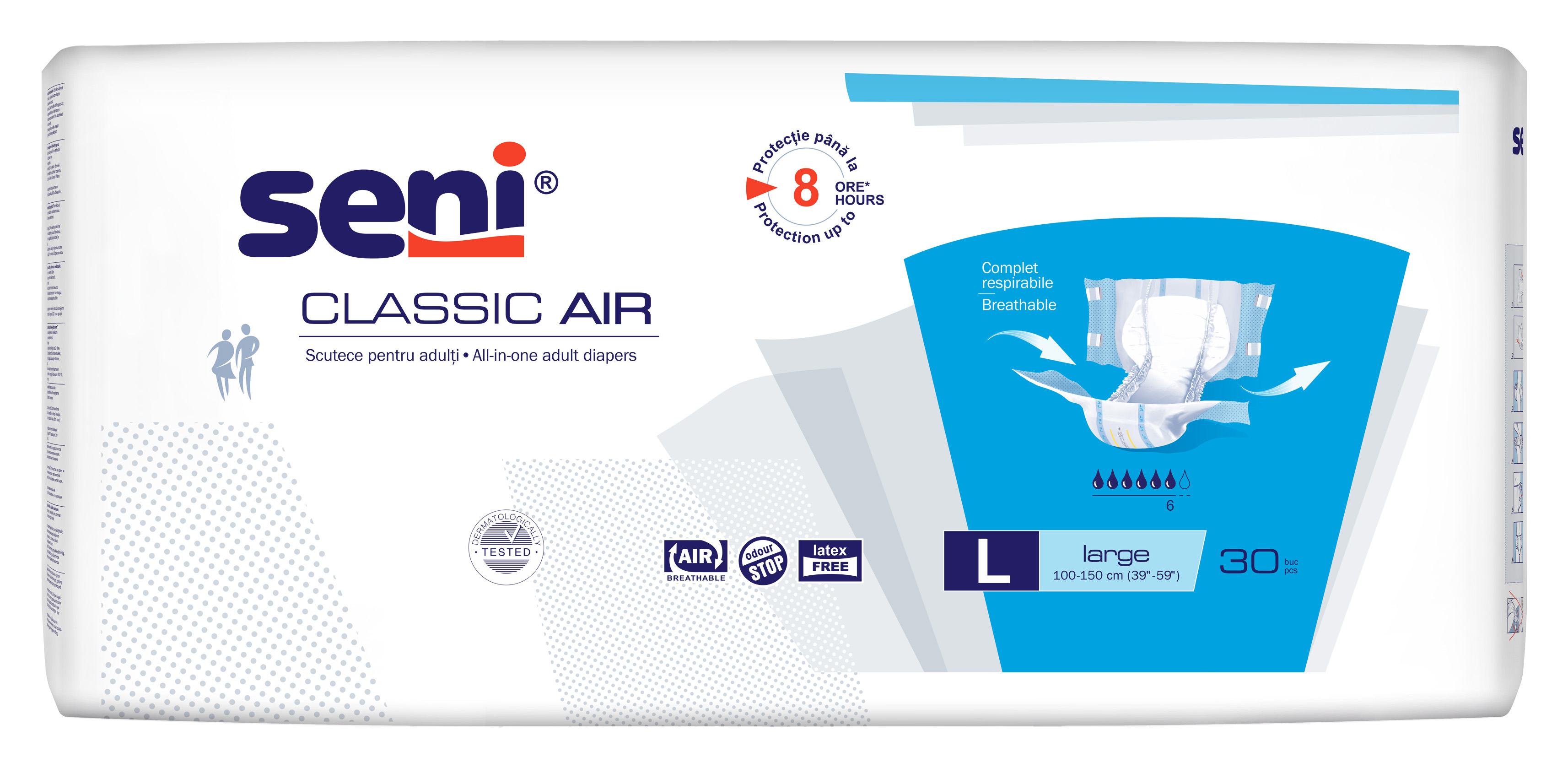 Підгузки для дорослих SENI CLASSIC AIR large.(30 шт.)